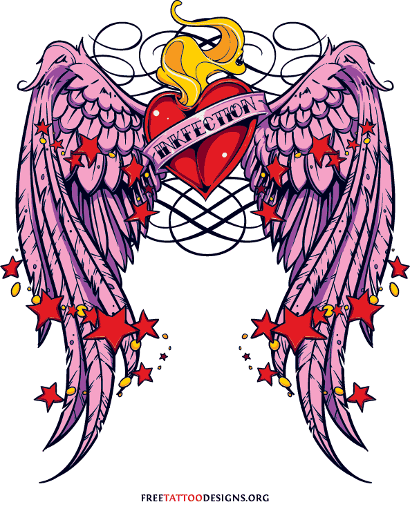 Heart tattoo designs, Sacred heart tattoos and Pink