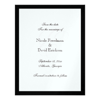 Black Border Invitations &amp; Announcements | Zazzle