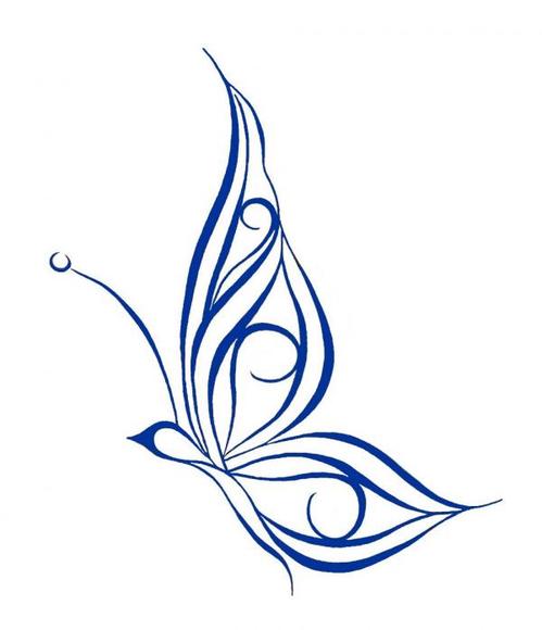 Tribal Butterfly Drawing by Tina Barnash - Tribal Butterfly Fine ...