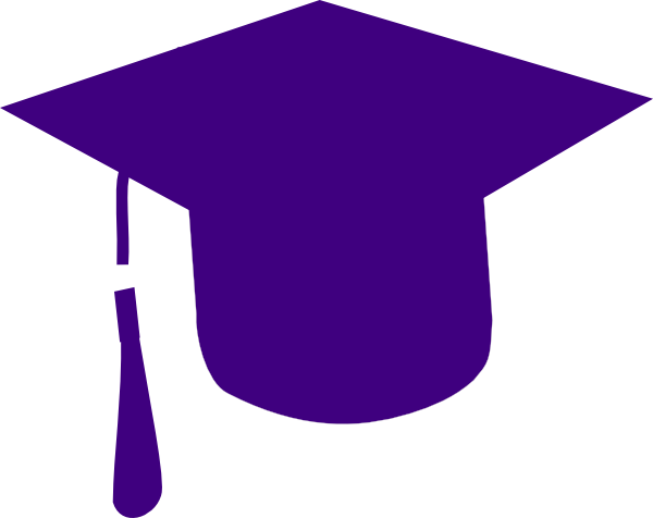 Purple Grad Cap clip art - vector clip art online, royalty free ...