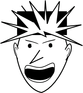 Angry Punk clip art Free Vector