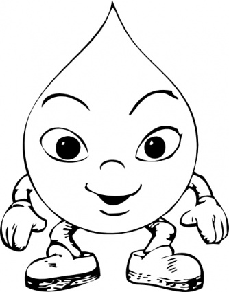 Johnny Automatic Raindrop Character clip art vector, free vector ...