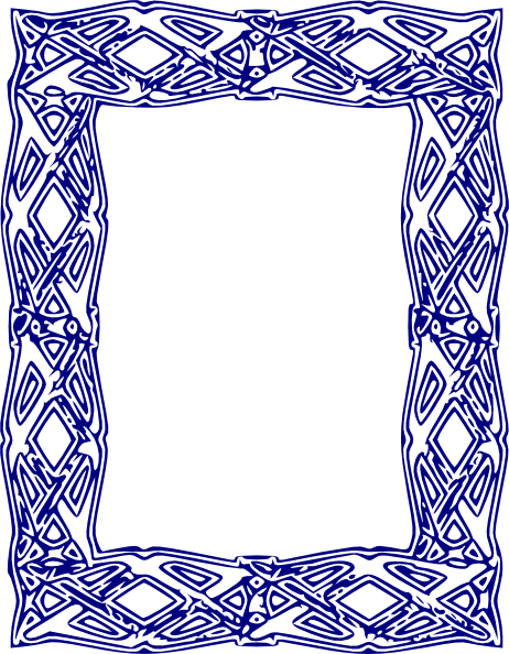 Blue Border 2 clip art - vector clip art online, royalty free ...