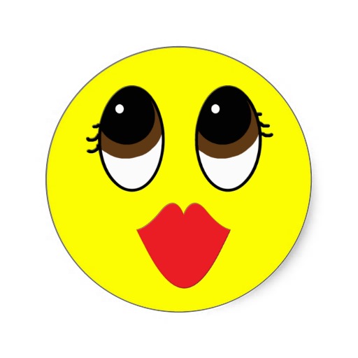Kissy Face Stickers from Zazzle.