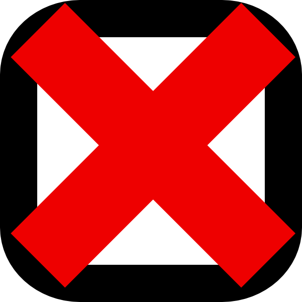 Nxt Checkbox Checked Not Ok Clip Art - vector clip ...