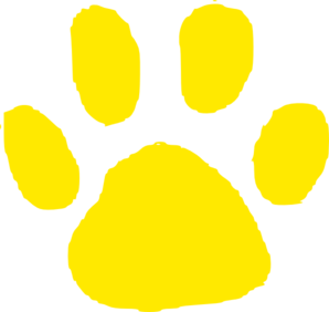 Jaguar Paw Print In Gold Clip Art - vector clip art ...