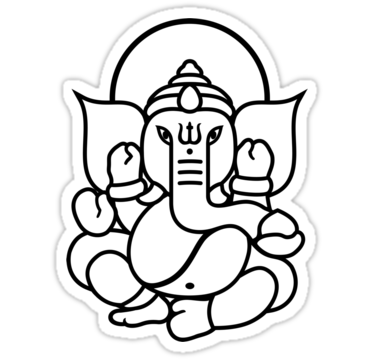 Ganpati Black And White - ClipArt Best