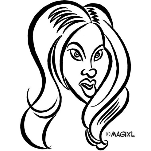 caricature clipart stars of pop music