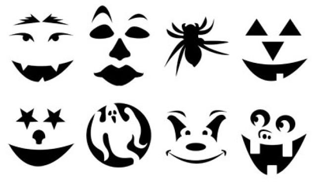 stencils for punkin eyes mouths and noses pumpkin face templates ...