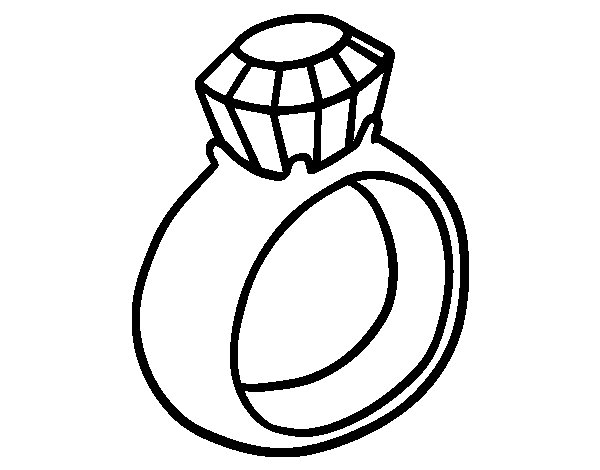 Diamond Ring Coloring Pages