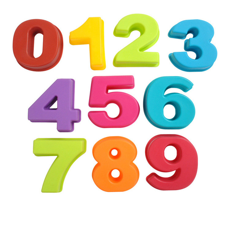 Online Shop Beautiful Numbers 3D shape Silicone Muffin Cases Cake ...