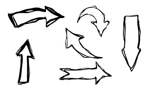 Star Arrow Hand Drawn Clipart