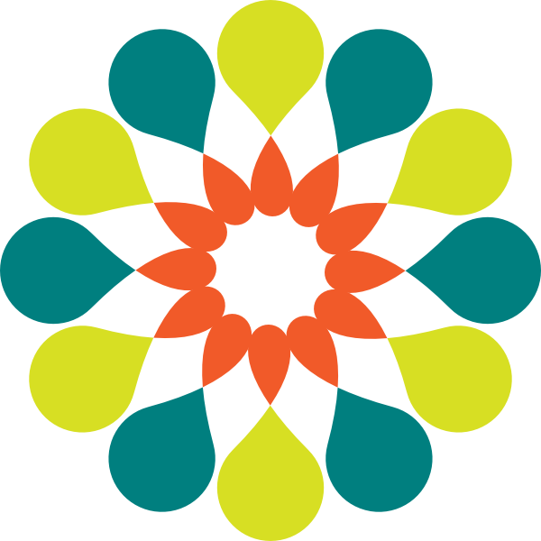 Abstract Teal Yellow Clip Art - vector clip art ...