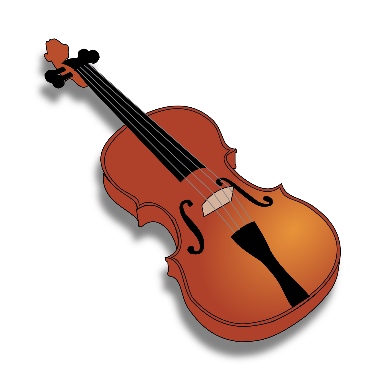 Violin Clip Art Black White - Free Clipart Images
