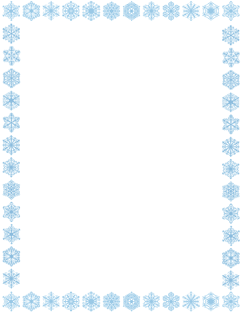 Free Snowflake Border Clipart