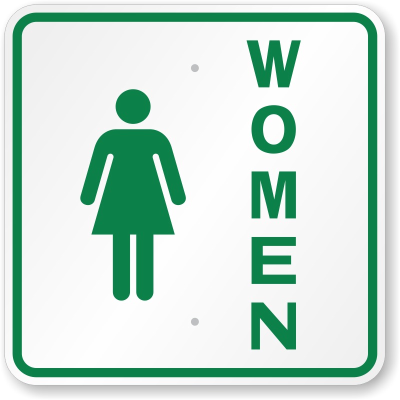 Ladies Bathroom Sign