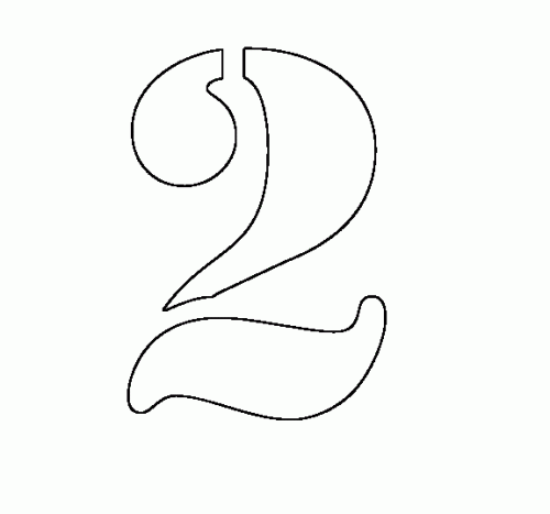 not number 2 Colouring Pages