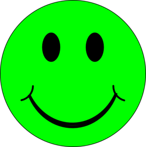 Green smiley face clipart