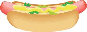 Vector hotdog with mustard....
