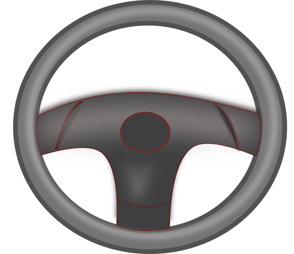 Steering Wheel Black Clip Art - vector clip art ...