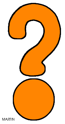 Free Mini Images Arts Clip Art by Phillip Martin, Orange Question Mark