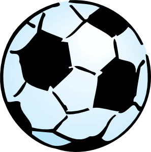 Cartoon soccer ball clip art