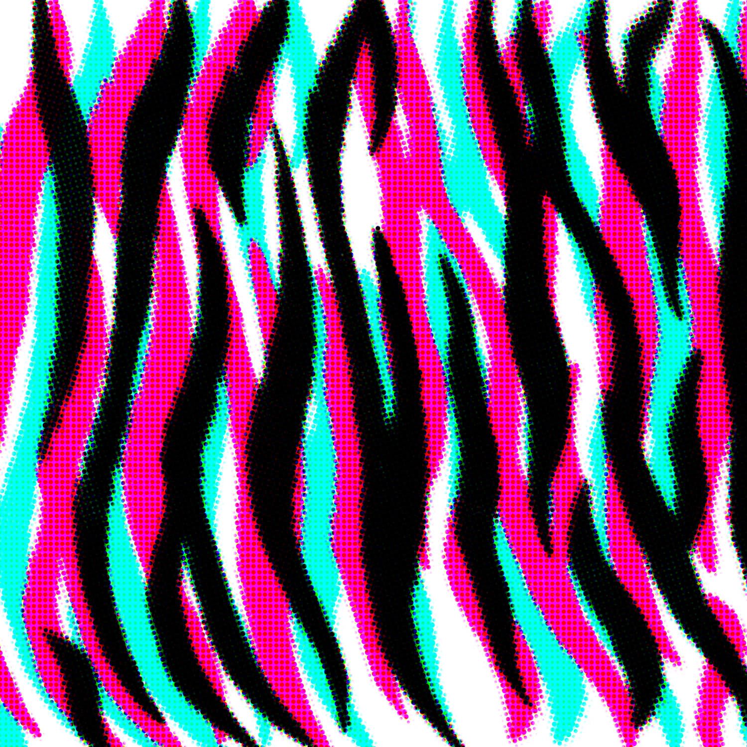 Blue Zebra Print Wallpaper