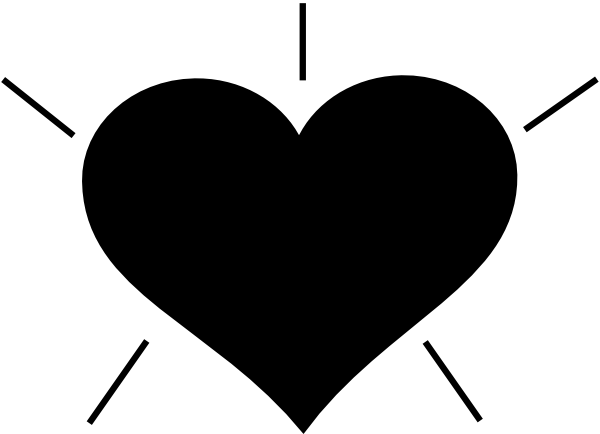 Black heart clipart png