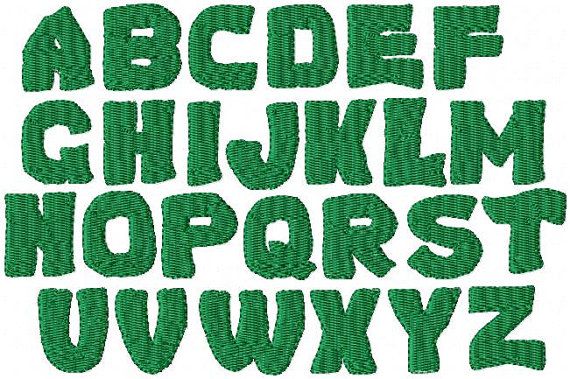 This is a full alphabet including 26 uppercase embroidery fill ...