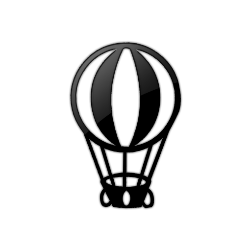 Striped Hot Air Balloon Icon #044509 » Icons Etc