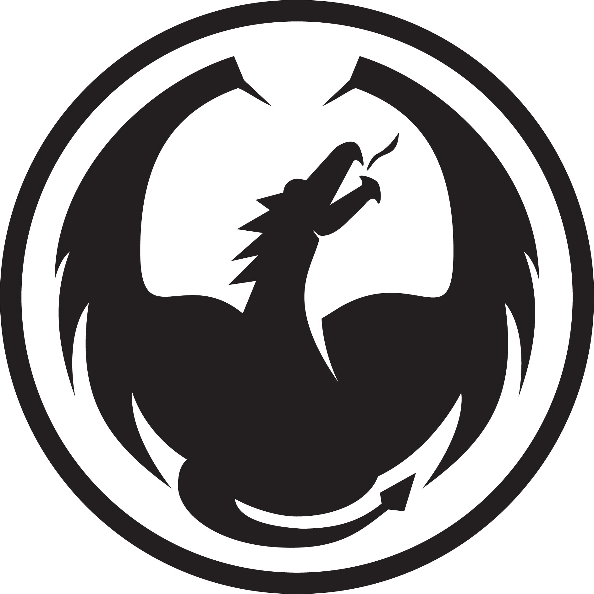 Images For > Black Dragon Logo In Circle
