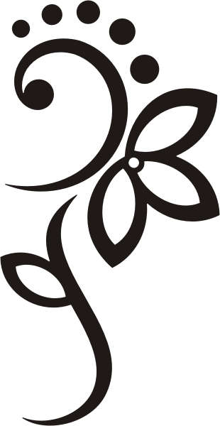 Pema wall sticker f283 tribal flowers