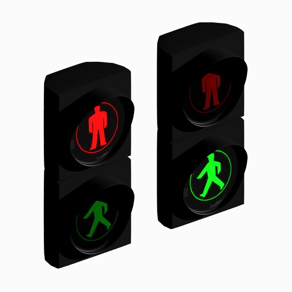 pedestrian traffic light blend