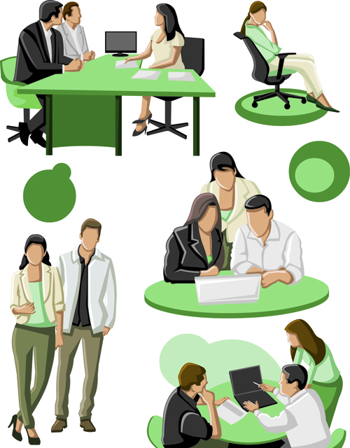 Various Business People vector set 05 - Vector Business, Vector ...