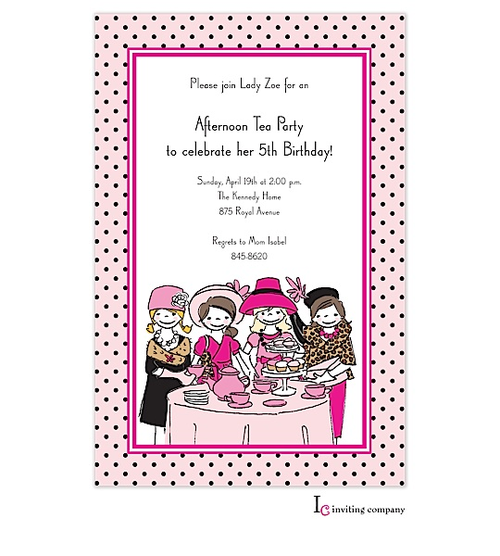 Tea party invitations