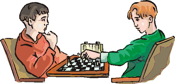 Playing chess Clip Art