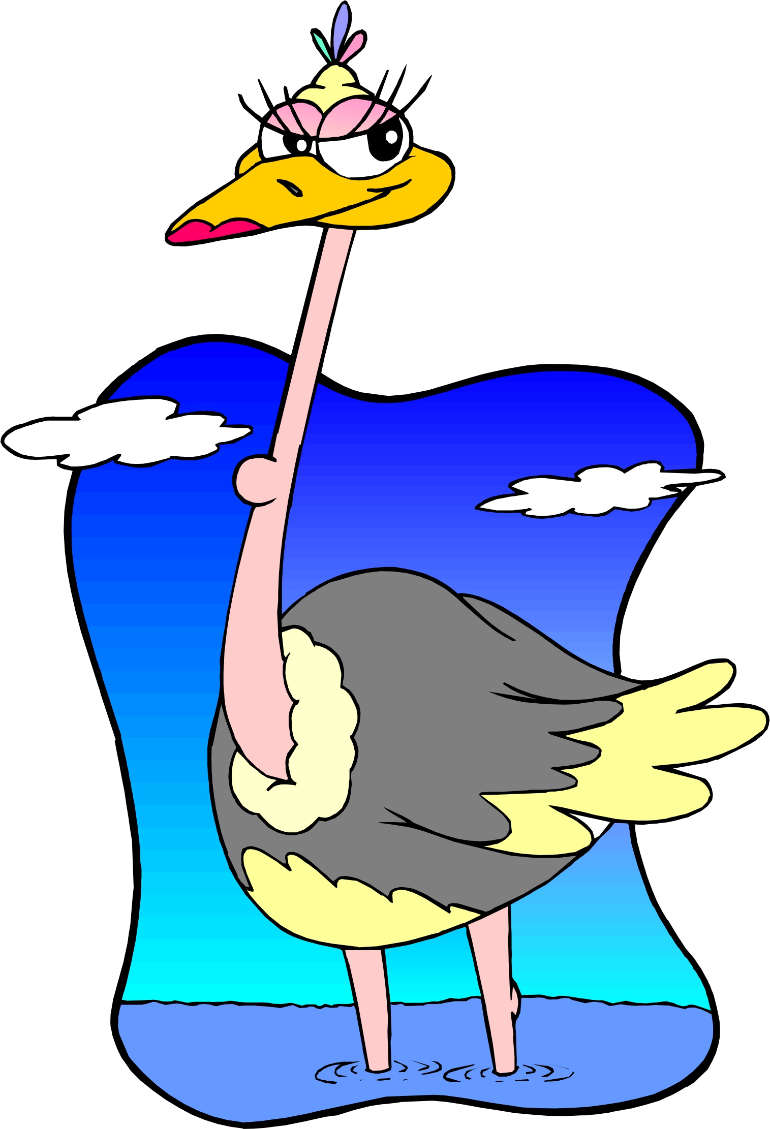 Ostrich Cartoon - ClipArt Best