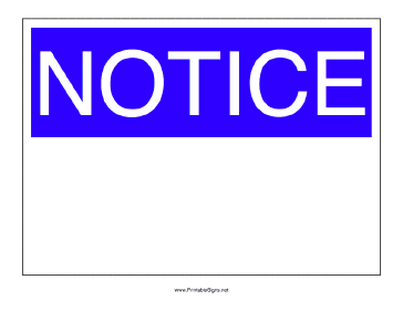 5 Best Images of Notice Sign Template - Important Notice Sign ...