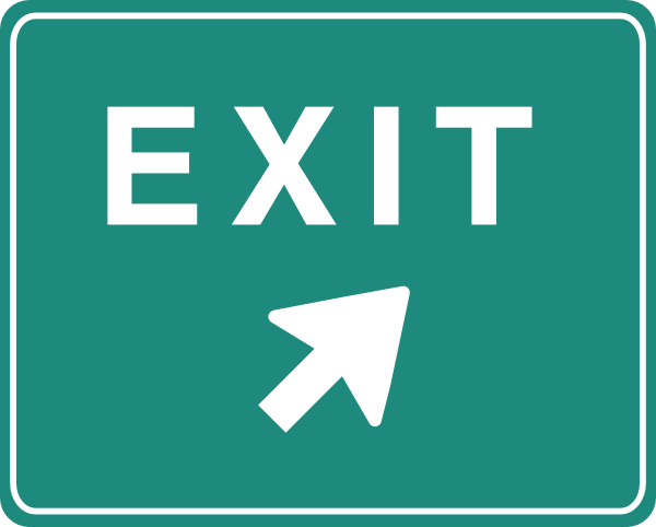 No Exit Sign Clipart