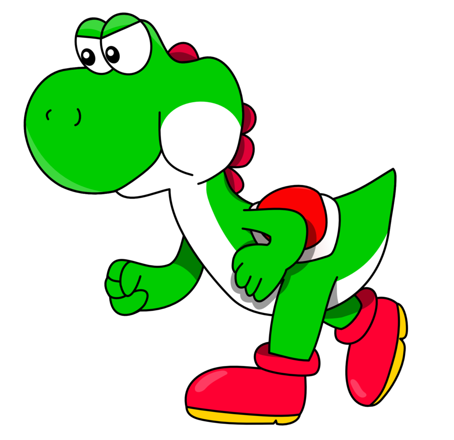 Yoshi - Running by Mighty355 on DeviantArt