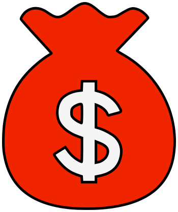 Image of Money Bag Clipart #1884, Money Bag Red Money Money Bags ...