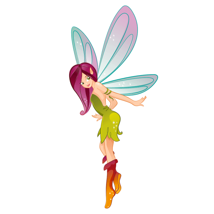 The Fairies Wallstickers for Kids, Fairy Maya on Flower Sticker