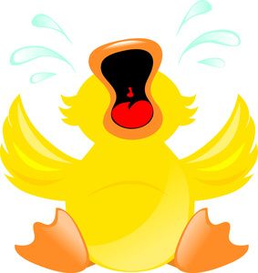 Sad duck clipart