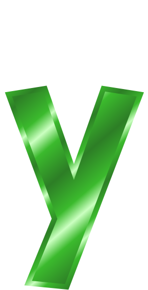 Green Metal Letter Y Clip Art Download
