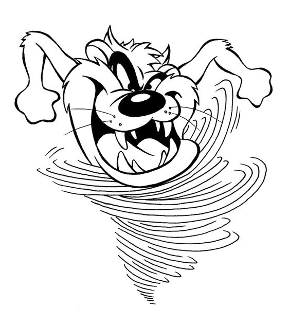 Cartoon, Devil and A hurricane