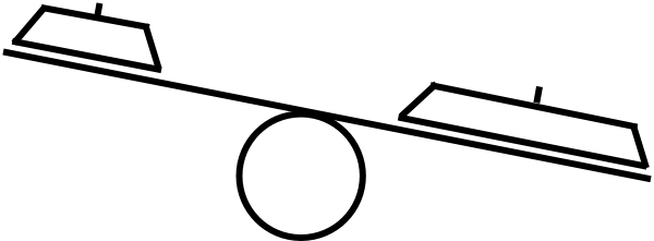Uneven Balance Scale Clipart