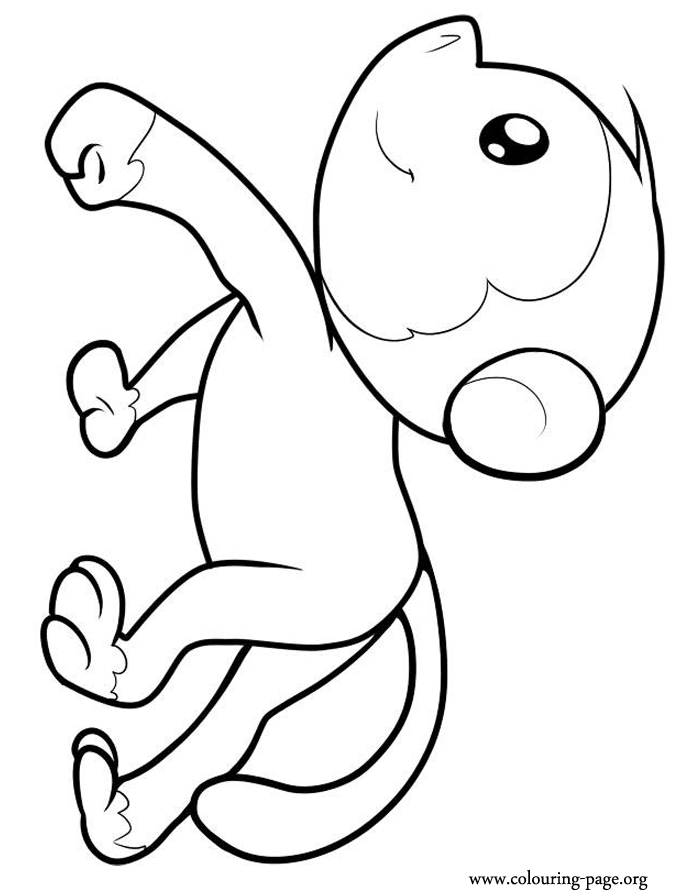 Printable Monkey Template - AZ Coloring Pages