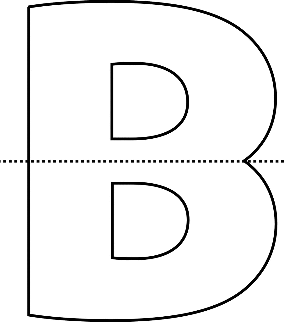 Horizontal Line Of Symmetry Letter B With Clipart Etc