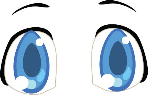Eyes shapes vector cartoons