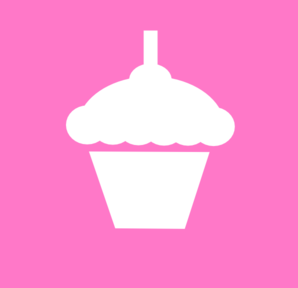 Pink Cupcake With Candle Clip Art - vector clip art ...